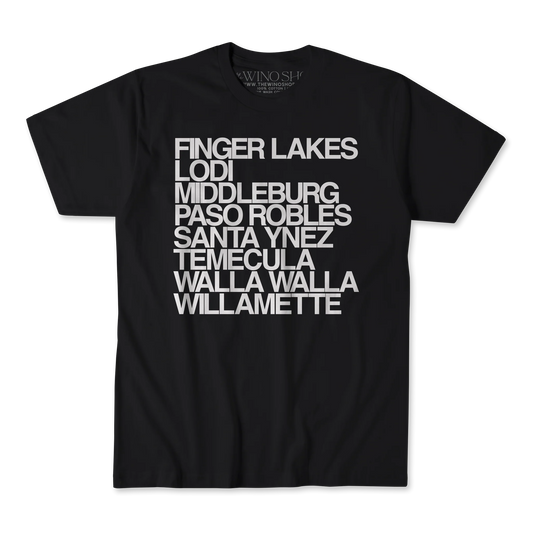 T-Shirt: Finger Lakes, Lodi Wine Regions